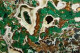 Polished Slab Of Malachite, Chrysocolla & Quartz - Australia #351981-5